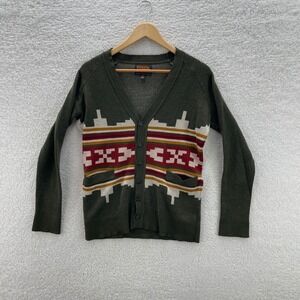 Pendleton Cardigan Mens S Slim Portland Collection Merino Wool Aztec Tribal
